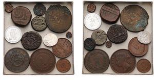 World, Mixed Countries, Very good lot with 12 different older coins in nice grades, mostly scarcer items some in higher grades... 