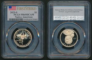 United States of America, Republic, 1 Dollar Aluminum-Bronze 2023S, Native American Dollar - Maria Tallchief in Ballet, KM New, PCGS Graded PR-69DCAM