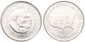 United States of America, Republic, 1/2 Dollar Silver 1952, Booker T. Washington & George Washington Carver, KM 200, UNC