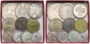 World, Mixed Countries, Very good lot with 10 different modern coins in higher grades, all scarcer items from hard to find countries... 