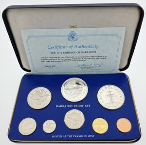 Barbados, Commonwealth, Official Annual Proof Set 1976 (8) in original packaging, KM PS4, PROOF