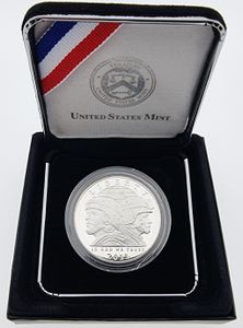 United States of America, Republic, 1 Dollar Silver 2011P, United States Army, KM 507, PROOF