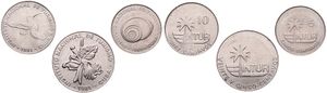 Cuba, Visitor's Coinage, 5, 10 & 25 Centavos Copper-Nickel 1981, Various designs, KM div, UNC