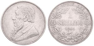 South Africa, Republik, 1 Shilling Silver 1894, Bust of Paul Kruger left, KM 5, VF