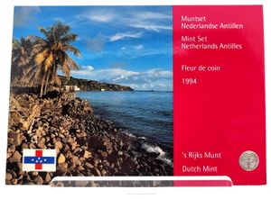 Netherlands Antilles, Dutch Administration, Beatrix, Official Annual Mint Set 1994 (7) in original packaging, KM MS15, UNC