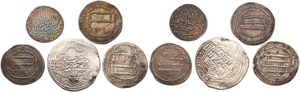 Islamic and Arabian Coins, Mixed Reigns, Good lot with 5 different ancient Silver coins from various reigns and places in nice grades including some scarcer items...