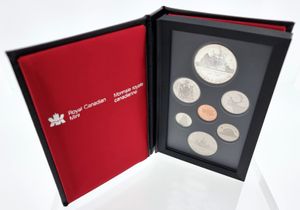 Canada, Confederation, Elizabeth II, Official Annual Proof Set 1987 (7) in original packaging, KM PS7, PROOF (including Silver Dollar !)