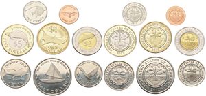 Micronesia, Federated States, 1, 5, 10, 25, 50 Cents & 1, 2, 5 Dollars 2012, Various designs, KM X New, UNC