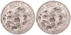 United States of America, Republic, 1 Trade Dollar Silver 1876S, Seated Liberty, KM 108 With Chinese Countermarks, VF