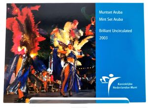 Aruba, Dutch Dependency, Beatrix, Official Annual Mint Set 2003 (7) in original packaging, KM MS21, UNC