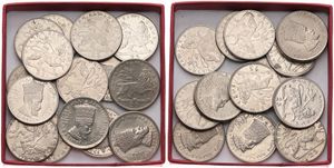 Ethiopia, Empire, Haile Selassie I, Lot with 14 x 25 Matonas Nickel EE1923 (1930-31), Crowned head right, KM 30, XF/UNC