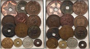 World, Mixed Countries, Very good lot with 12 different older coins in nice grades, all scarcer items from hard to find countries... 