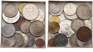 Saint Thomas & Prince, Mixed Reigns, Very good lot with 18 older & modern coins in nice grades, many different types including scarcer items and many higher grades... 