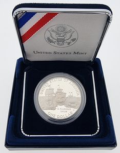 United States of America, Republic, 1 Dollar Silver 2007P, 400th Anniversary of Jamestown, KM 405, PROOF 
