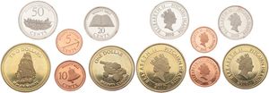Pitcairn Islands, British Colony, Elizabeth II, 5, 10, 20, 50 Cents & 1, 2 Dollars 2010, Various designs, KM New, B.UNC
