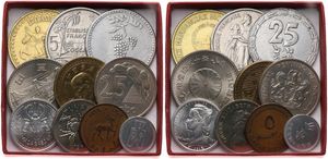 World, Mixed Countries, Very good lot with 10 different modern coins in higher grades, all scarcer items from hard to find countries... 