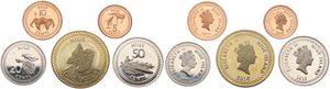 Niue, New Zealand Dependency, 5, 10, 20, 50 Cents & 1 Dollar 2010, Various designs, KM div, UNC