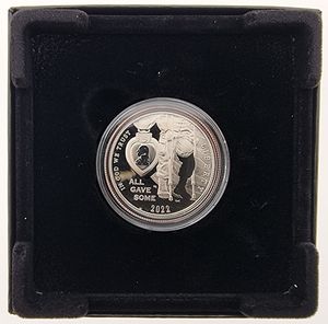 United States of America, Republic, 1/2 Dollar Copper-Nickel 2022S, National Purple Heart Hall of Honor, KM New, PROOF 