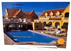 Aruba, Dutch Dependency, Beatrix, Official Annual Mint Set 1992 (6) in original packaging, KM MS7, UNC