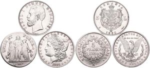 World, Mixed Countries, Very good lot with 3 different older silver coins in nice grades, mostly scarcer items some in higher grades... 