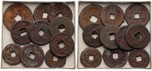 China, Various Provinces, Good lot with 10 ancient Chinese IRON cash coins in various conditions including scarcer items...