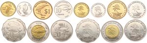 Cocos Keeling Islands, British Territory, 5, 10, 20, 50 Cents & 1, 2, 5 Dollars 2004, Various Animal designs, KM X 11/17, UNC