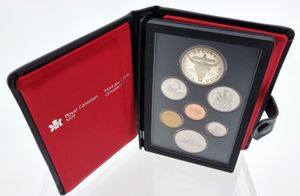 Canada, Confederation, Elizabeth II, Official Annual Proof Set 1982 (7) in original packaging, KM PS2, PROOF (including Silver Dollar !)