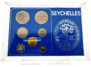 Seychelles, British Colony, Elizabeth II, Official Annual Mint Set 1972 (7) in original packaging, KM MS1, UNC