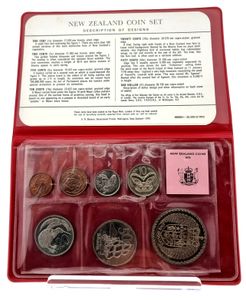 New Zealand, British Dependency, Elizabeth II, Official Annual Mint Set 1976 (7) in original packaging, KM MS22, UNC