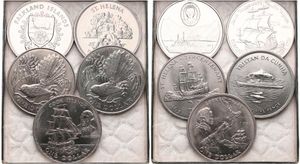 World, Mixed Countries, Very good lot with 10 different modern crown size coins in higher grades, all scarcer items from hard to find countries... 