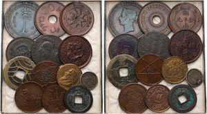 World, Mixed Countries, Very good lot with 12 different older coins in nice grades, all scarcer items from hard to find countries... 