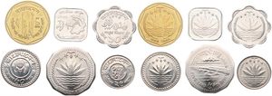 Bangladesh, Peoples Republic, 5, 10, 25, 50 Poisha & 1, 5 Taka mixed dates, Various designs, KM div, UNC