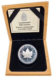 Canada, Confederation, Elizabeth II, 5 Dollars Silver 1989, Commemorative Maple Leaf Issue, KM 163, PROOF 