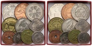 World, Mixed Countries, Very good lot with 10 different modern coins in higher grades, all scarcer items from hard to find countries... 