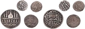 India - Princely States, Mixed States, Very good lot with 4 different older silver coins from various princely states in nice grades including some special items...