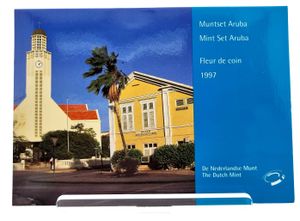 Aruba, Dutch Dependency, Beatrix, Official Annual Mint Set 1997 (7) in original packaging, KM MS14, UNC