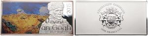 Gabon, Republic, 1000 Francs Silver Plated 2015, Multicolor painting from Vincent Van Gogh, KM New, PROOF