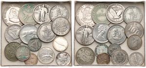 World, Mixed Countries, Very good lot with 14 different older silver coins in various grades including some scarcer items...