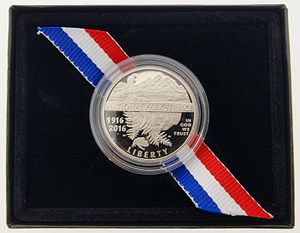 United States of America, Republic, 1/2 Dollar Copper-Nickel 2016S, 100th Anniversary of the National Park Service, KM 644, PROOF