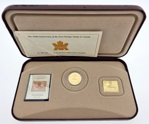 Canada, Confederation, Elizabeth II, Official Annual Proof Set 2001 (3) in original packaging, 150th Anniversary of the First Postage Stamp, KM PSNL, PROOF