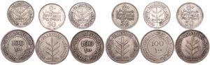 Palestine, British Administration, Very good lot with 6 older Silver coins in various grades including better items...