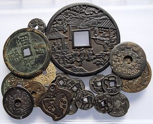 China, Various Provinces, Good lot with 18 different older Chinese amulets in very nice conditions including some scarcer items !
