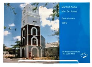 Aruba, Dutch Dependency, Beatrix, Official Annual Mint Set 1996 (7) in original packaging, KM MS13, UNC