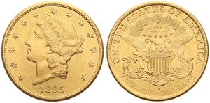 United States of America, Republic, 20 Dollars Gold 1895S, Liberty Head, KM 74.3, XF (*)