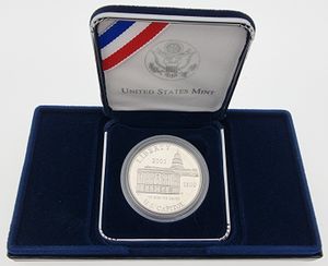 United States of America, Republic, 1 Dollar Silver 2001P, Capitol Visitor Center, KM 324, PROOF