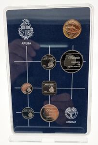 Aruba, Dutch Dependency, Beatrix, Official Annual Mint Set 1986 (6) in original packaging, KM MS1, UNC