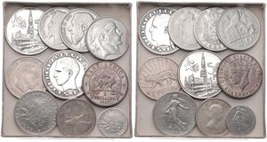 World, Mixed Countries, Very good lot with 10 different older silver coins in nice grades, mostly scarcer items some in higher grades... 