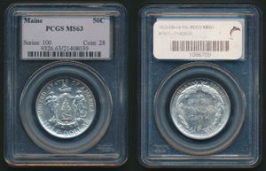 United States of America, Republic, 1/2 Dollar Silver 1920, Maine Centennial, KM 146, PCGS Graded MS-63 