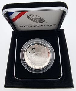 United States of America, Republic, 1 Dollar Silver 2014P, National Baseball Hall of Fame, KM 577, PROOF 
