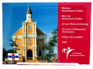 Netherlands Antilles, Dutch Administration, Beatrix, Official Annual Mint Set 2004 (8) in original packaging, KM MS25, UNC